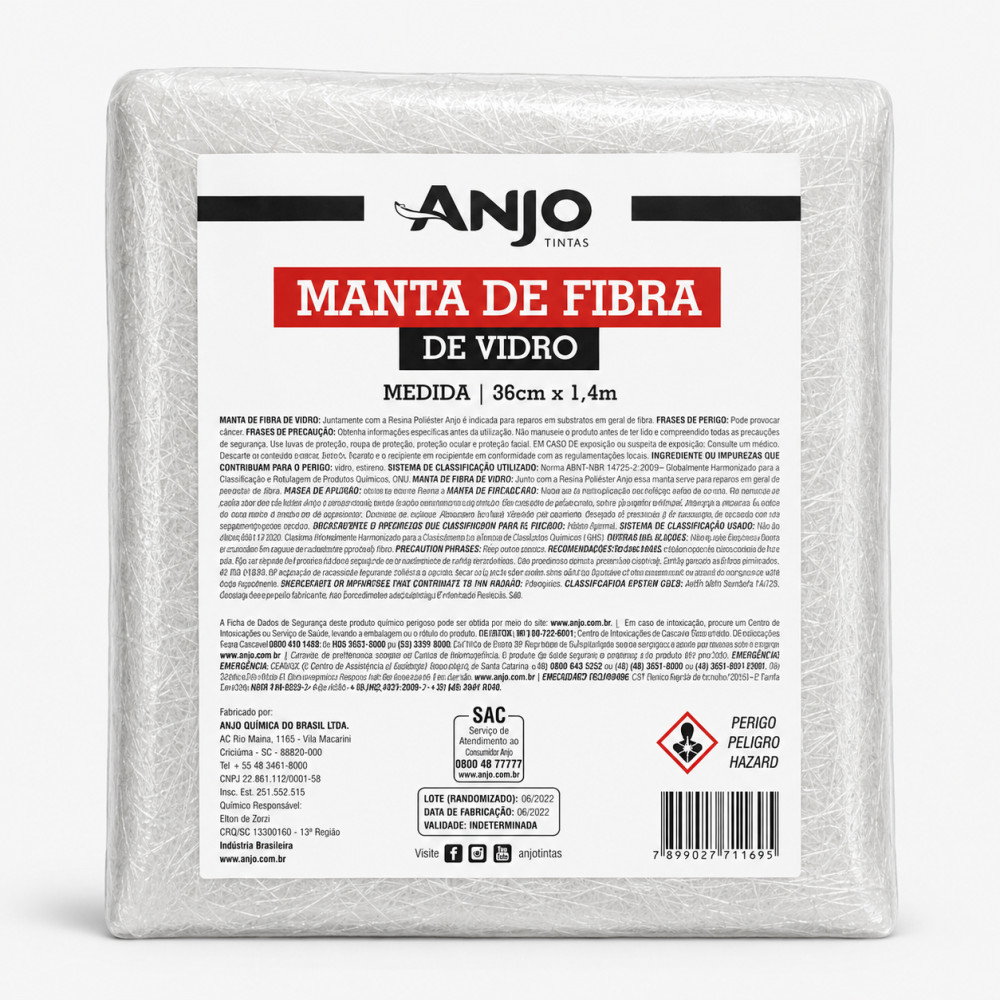 Manta de Fibra de Vidro Anjo (1,4m x 36cm)