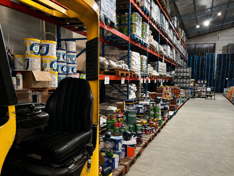 Ambiente interno da Discor - Vista geral do centro de distribuição